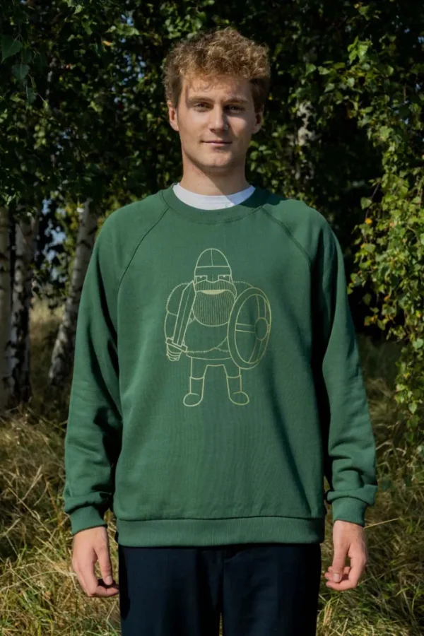 Danehjalmer Crew Neck Sweat Deep Green HARALD