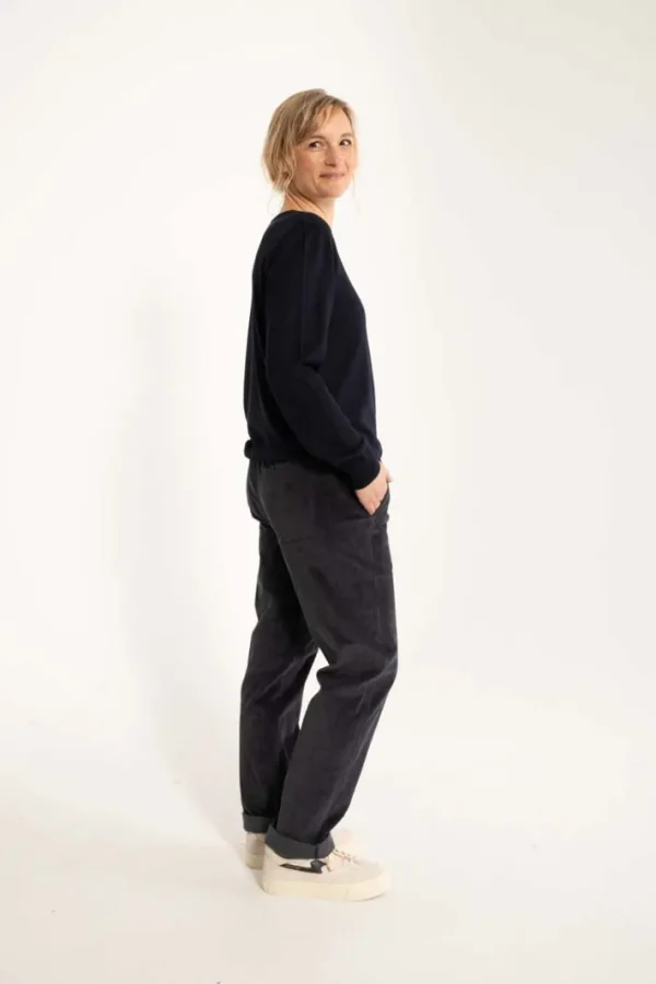 Daneholm Cord Stretch Pants Dark Navy