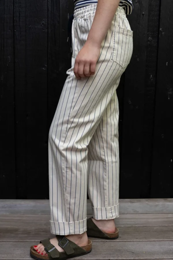 Daneholm Stretch Canvas Pants Chalk/Dk Navy