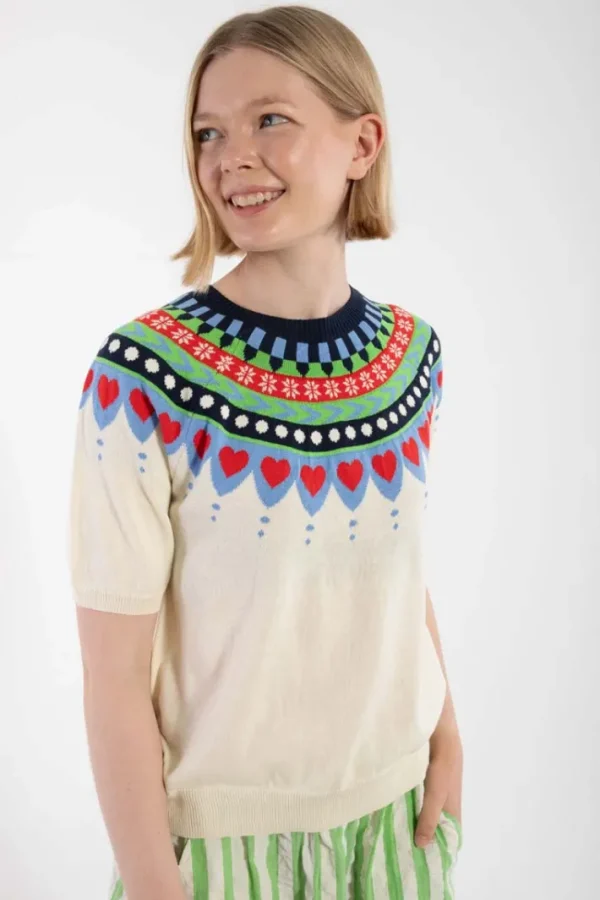 Danehope Cotton Knit Sweater Tee Chalk-SS25