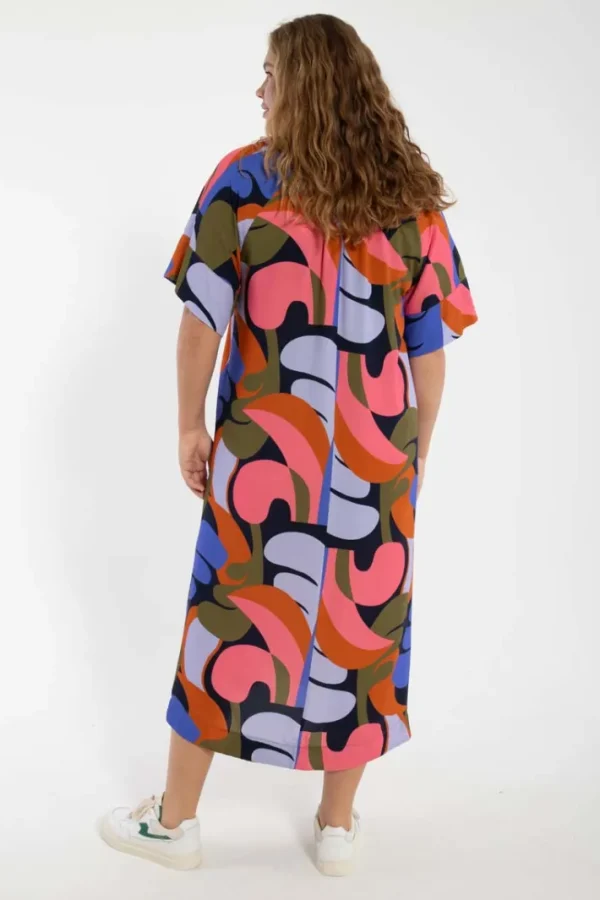 Danehostess Viscose Dress Dk Navy TROPS