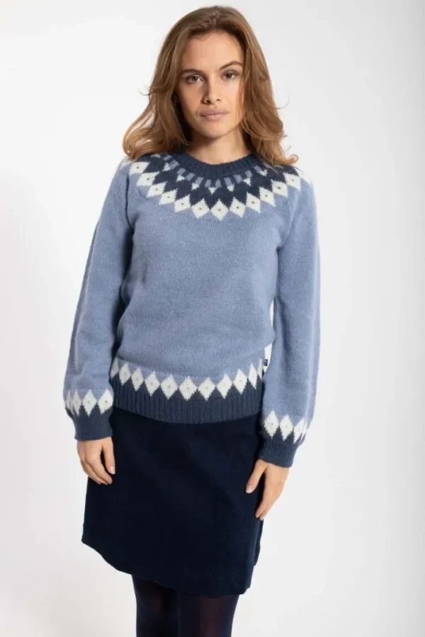Danehot Stove Mohair Sweater Porcelaine/Chalk/Marine