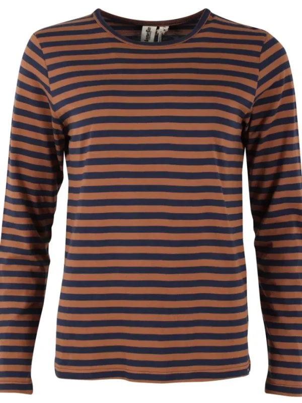 Danejubii LS Modal Tee Tobacco/Dark Navy