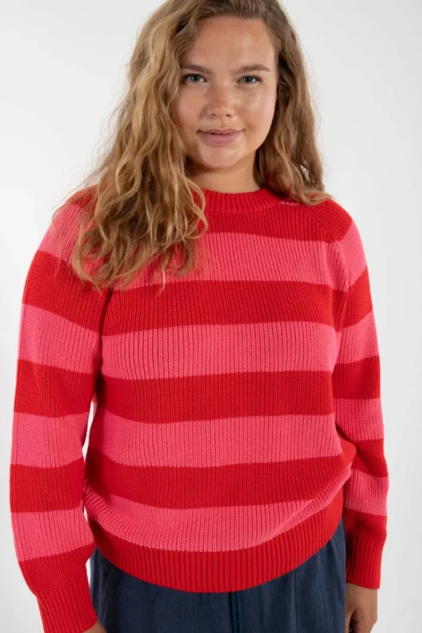 Danejumbo Rib Sweater Summer Red/Bright Pink
