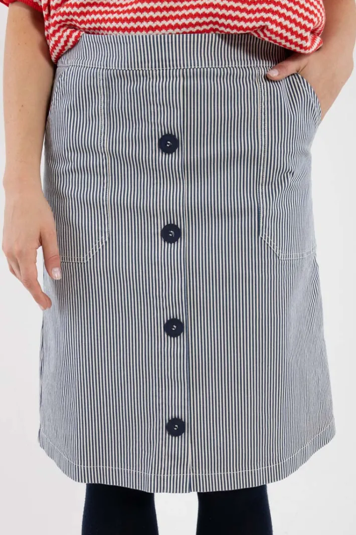 danekage_stretch_canvas_s_0-1.webp Danekage Stretch Canvas Skirt Dk Navy/Chalk