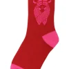 Danekids Socks Dk Rust/Hot Pink FREJA
