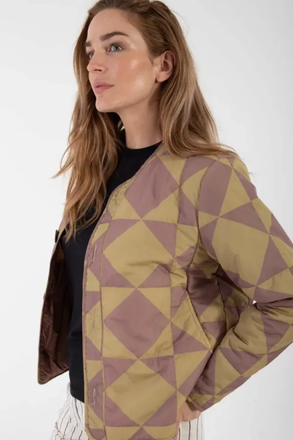 Daneland AOP Thermo Jacket Dk Rose Beige/Beige DIAMETRIC