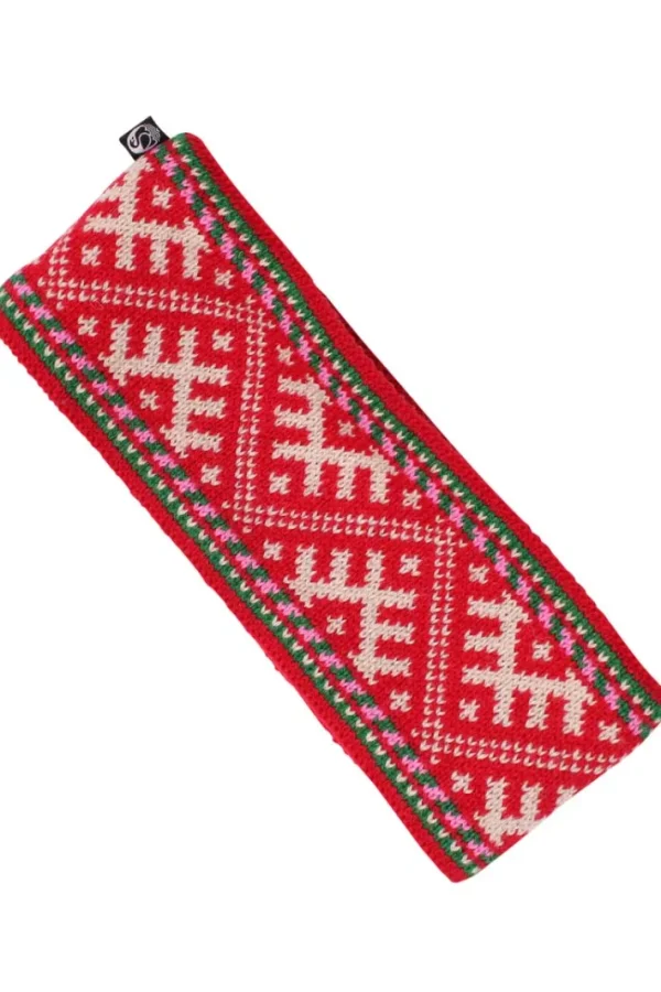 Danelangrend Wool Headband Red/OffWhite