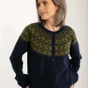 Danelarvik Cotton Knit Cardigan Dark Navy