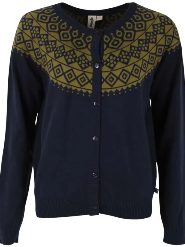 Danelarvik Cotton Knit Cardigan Dark Navy
