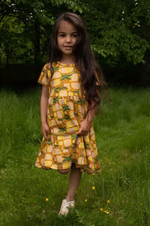 Danelollipop Dress SS Yellow Mix GERMANITE