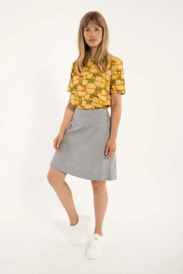 Danelondon Light Canvas Skirt Milkboy Stripe