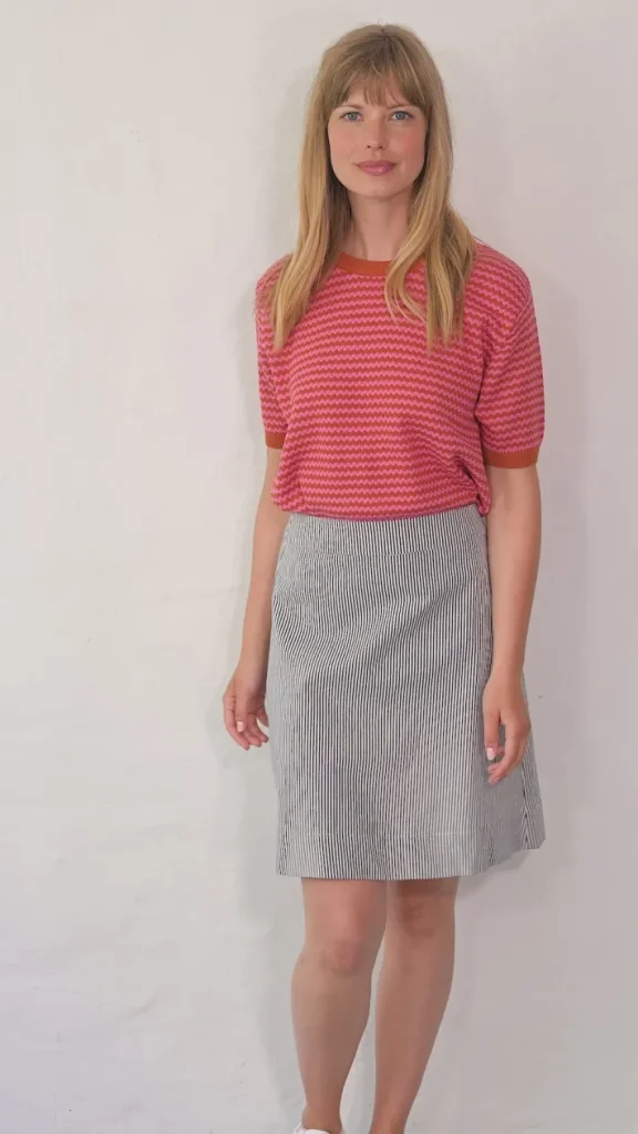Danelondon Light Canvas Skirt Milkboy Stripe