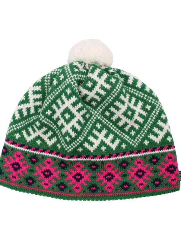 Danelsdyr Wool Beanie Green/White
