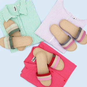 Danelulu Slippers Lt Blue/Beige/Brown