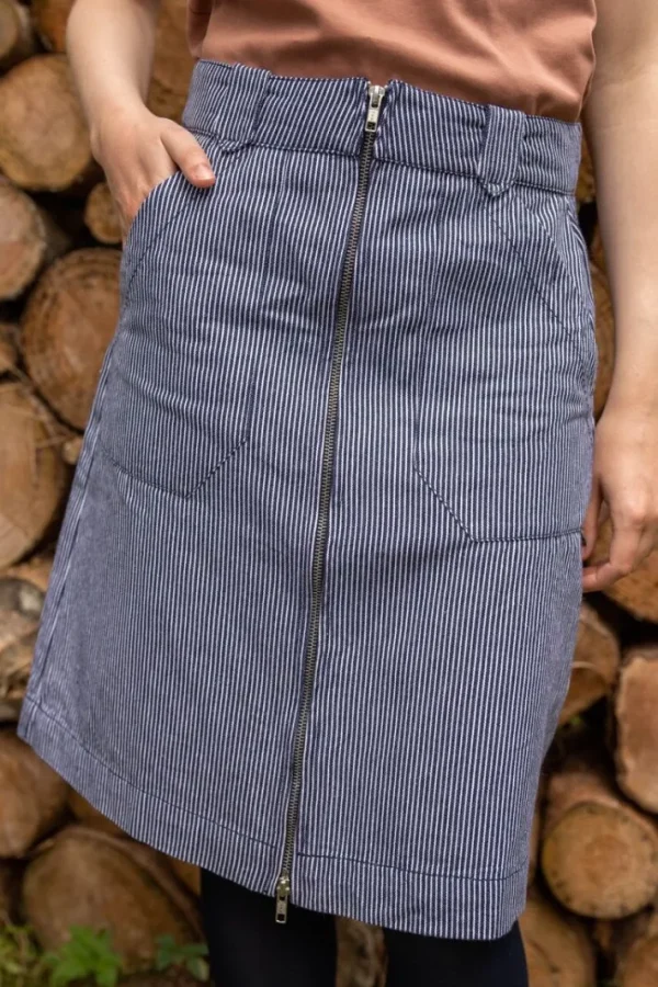 Danemadelaine Denim Skirt Milkboy Stripe