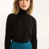 Danemanna Modal Rollneck Tee Black
