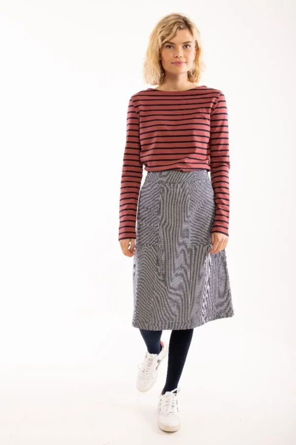 Danemaren Denim Skirt Milkboy Stripe
