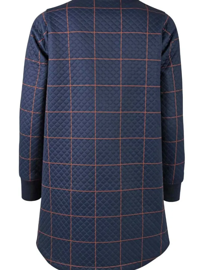 danemaude_thermo_coat_nav_1.webp Danemaude Thermo Coat Navy/Occer LARGE PLAID