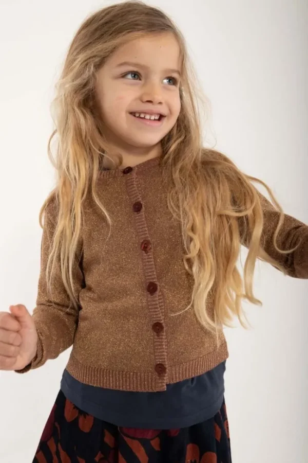 Danemerle Cardigan Beige Rose w. Gold Glitter