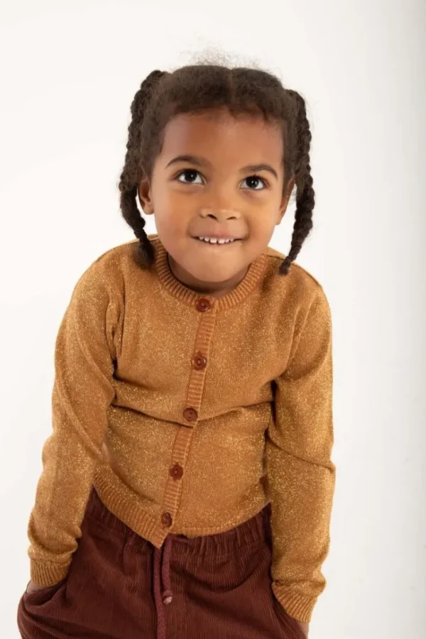 Danemerle Cardigan Occer w. Gold Glitter