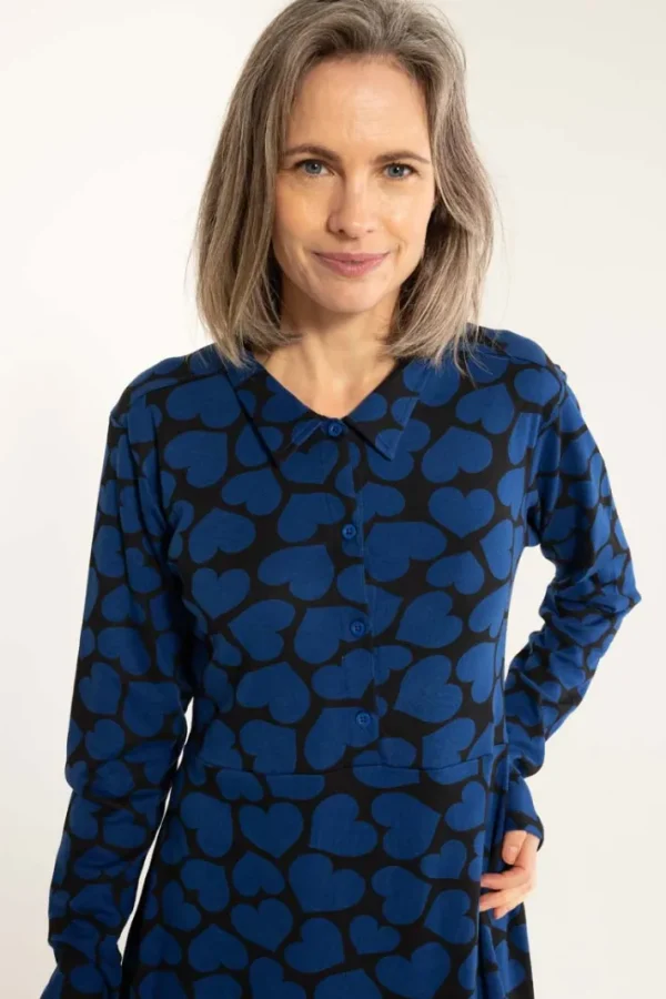 Danemusical Interlock Dress Deep Blue HEARTTHROB