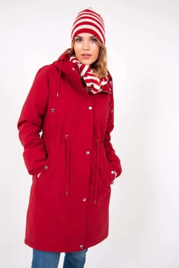 Danenora Winter Parka Dark Red