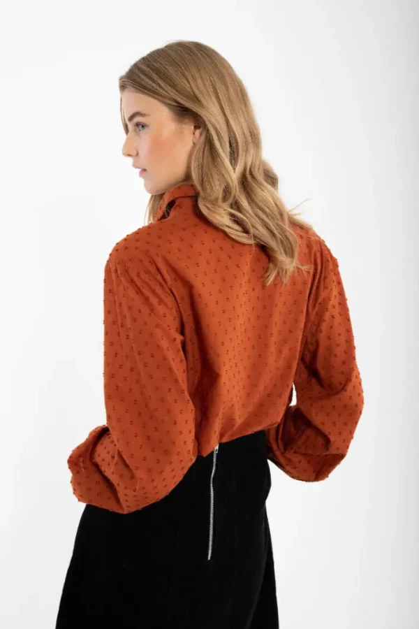 Danenovember Cotton Dot Shirt Rust