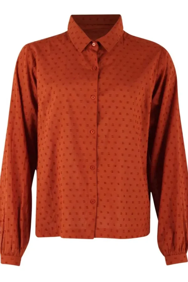 Danenovember Cotton Dot Shirt Rust