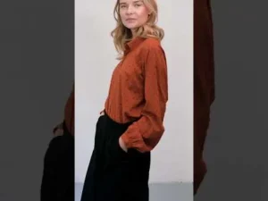 Danenovember Cotton Dot Shirt Rust