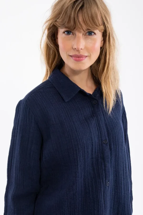 Danenovember Heavy Cloth Shirt Dark Navy