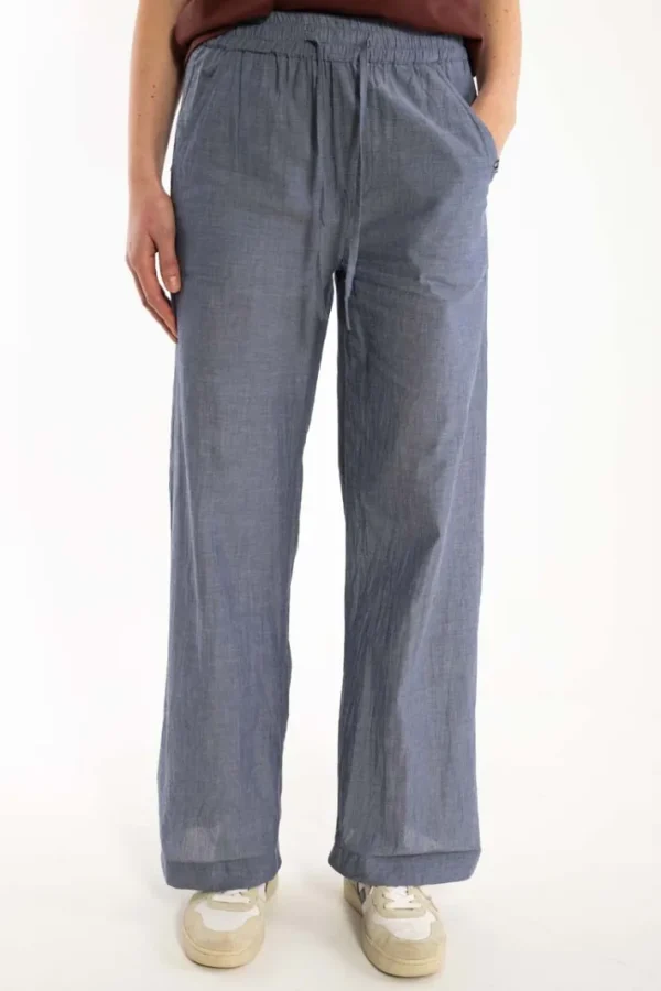 Danenynne Chambrey Pants - Denim blue