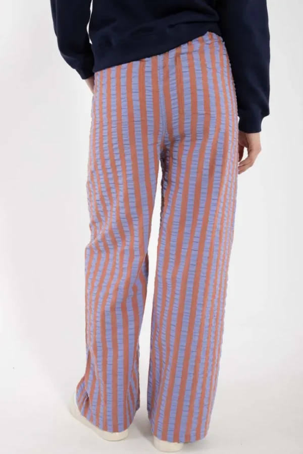 Danenynne Seersucker Pants Light Rust/Purple