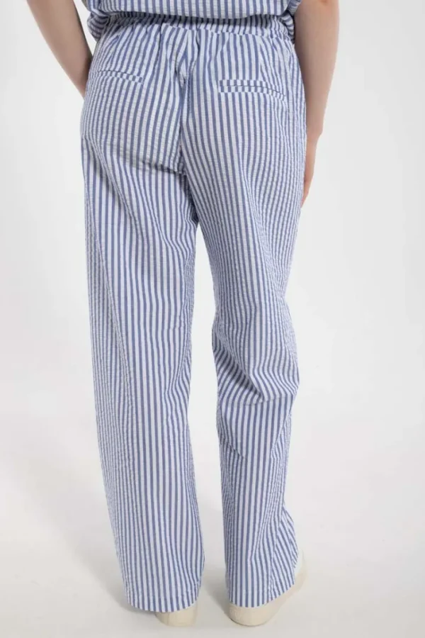 Danenynne Seersucker Pants Dk Navy/Chalk