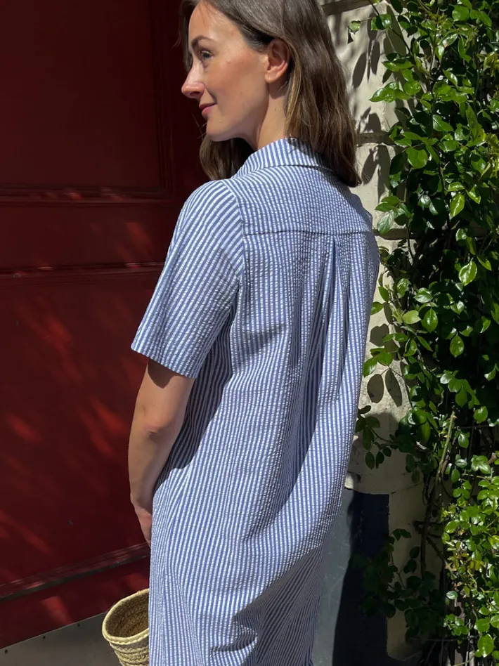 danepippi_ss_searsucker_d_1.webp Danepippi SS Searsucker Dress Navy/Chalk