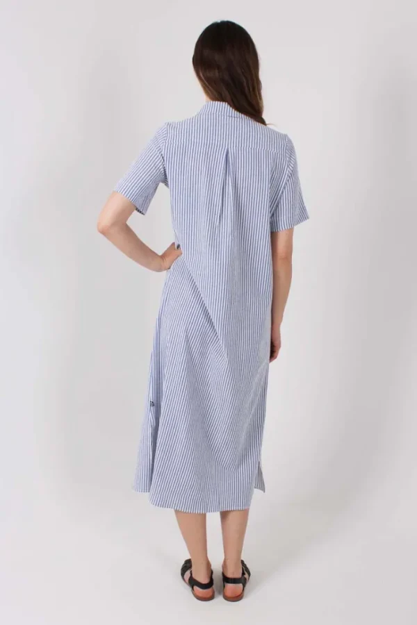 Danepippi SS Searsucker Dress Navy/Chalk