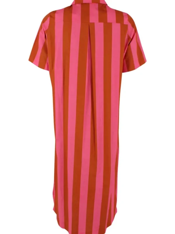 Danepippi SS Smooth Poplin Dress Bright Pink/Light Rust