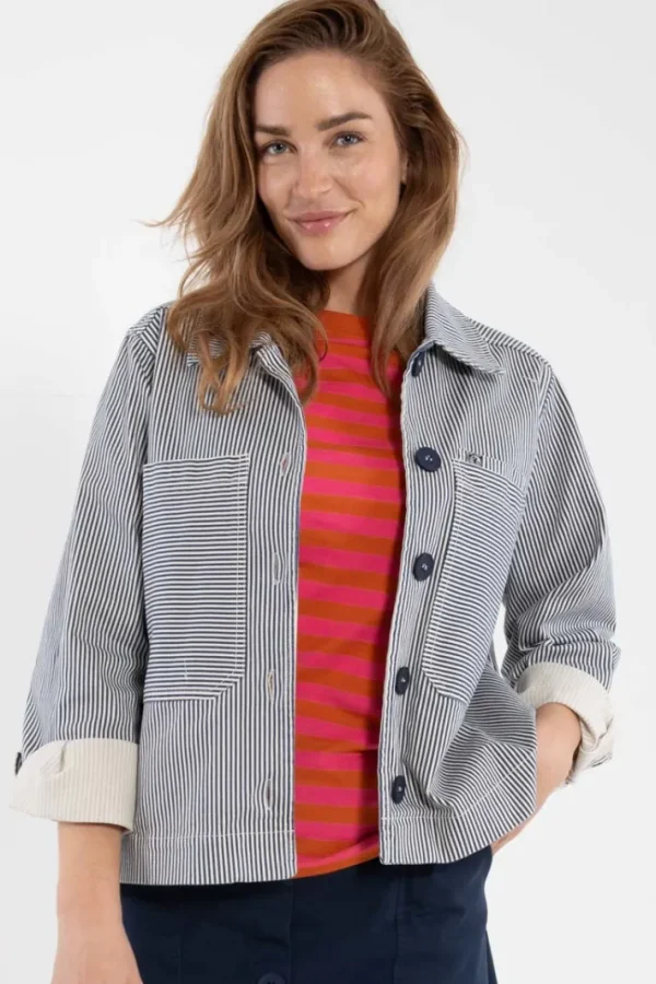 Daneprairie Stretch Canvas Jacket Dk Navy/Chalk