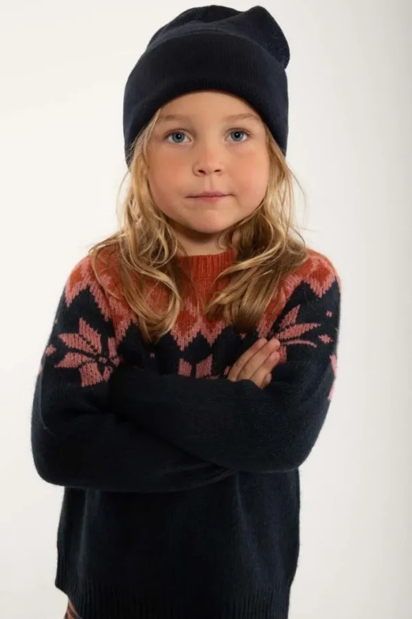 Danepulk Sweater Dk Navy/Old Rose/Brick