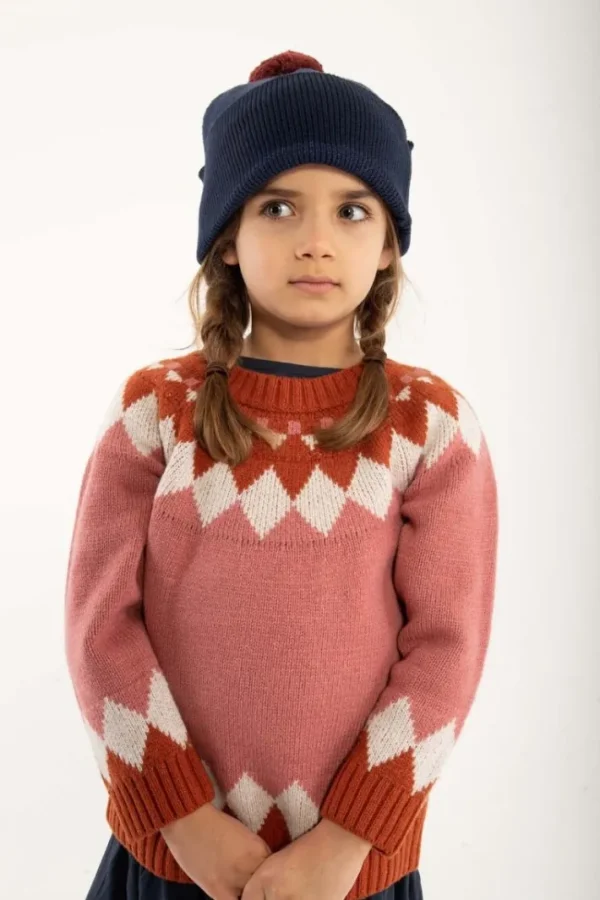 Danepulk Sweater Old Rose/Brick/Chalk