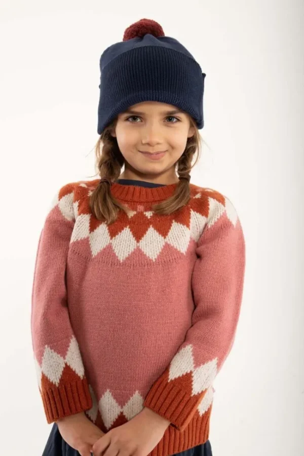 Danepulk Sweater Old Rose/Brick/Chalk