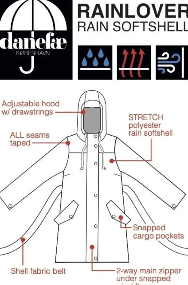 Danerainlover Raincoat Deep Forest