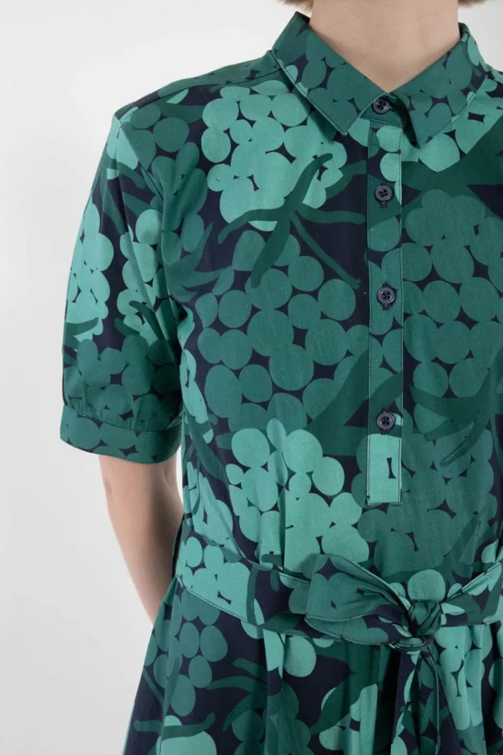 daneribe_poplin_stretch_s_2.webp Daneribe Poplin Stretch SS Dress Dk Navy MAXIBERRY