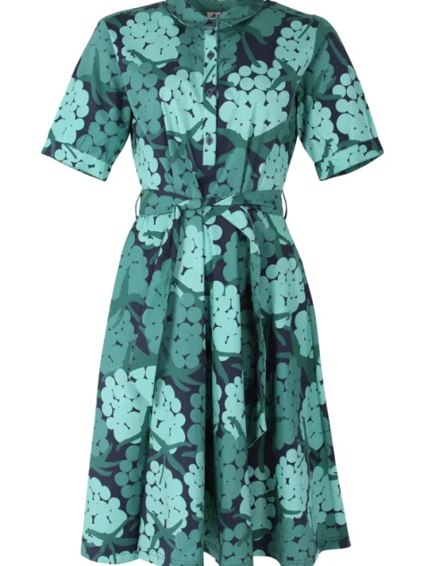 Daneribe Poplin Stretch SS Dress Dk Navy MAXIBERRY