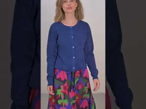 Danesaga Glitter Cardigan Deep Blue