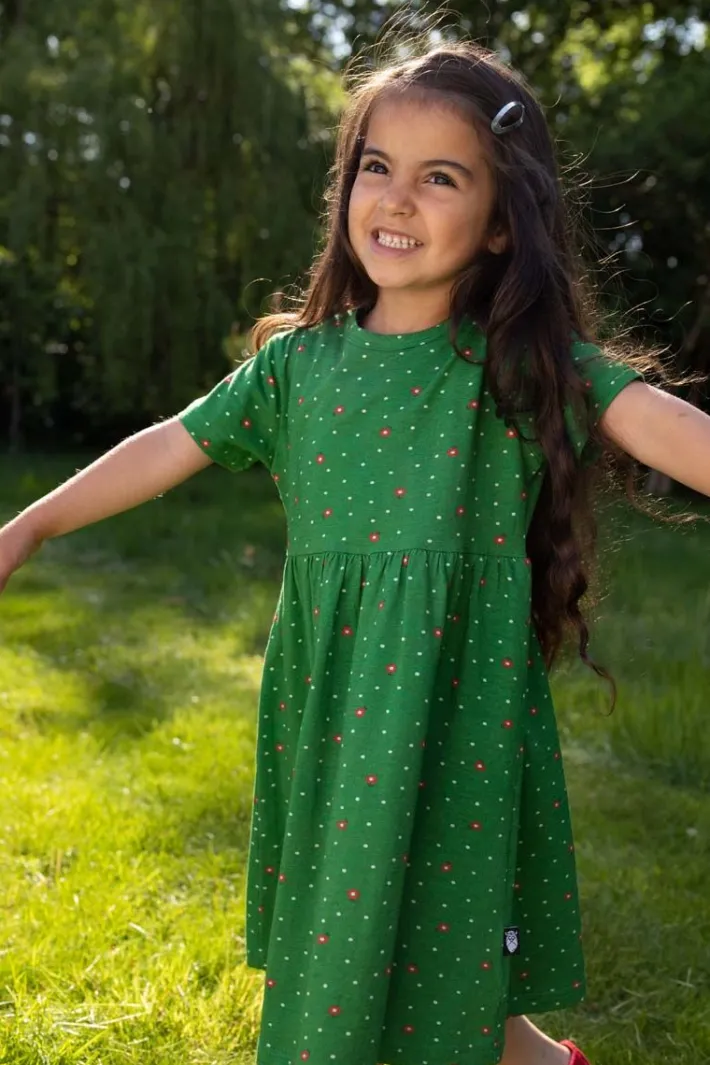 daneshellfish_slub_dress__2.webp Daneshellfish Slub Dress Grass Green SPRINKLE