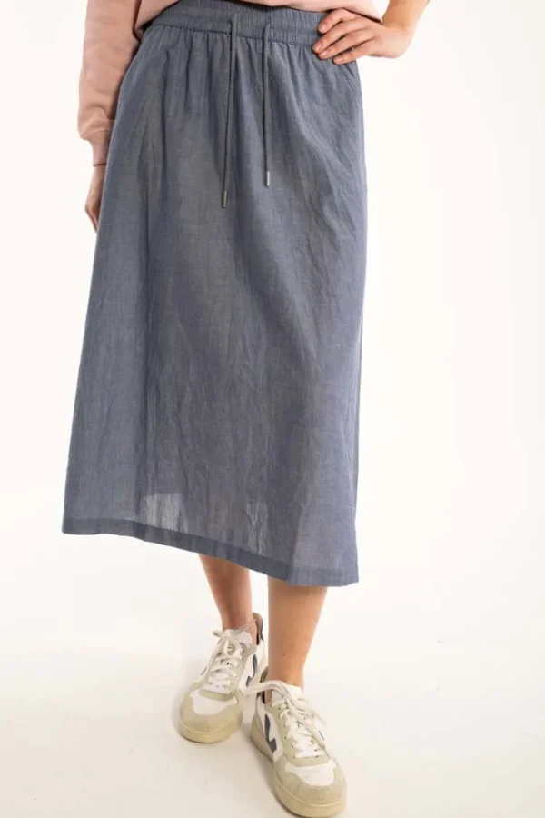 Danespresso Chambrey Skirt - Denim blue