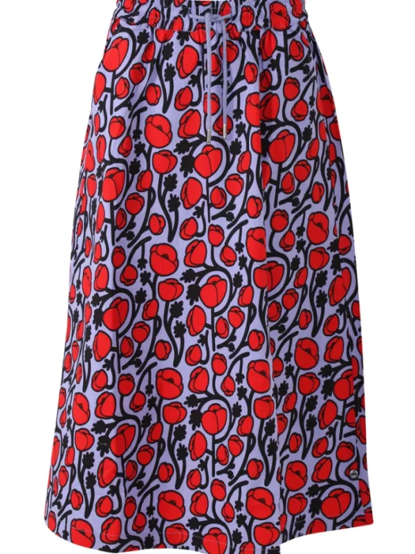 Danespresso Poplin Stretch Skirt Purple POPPY