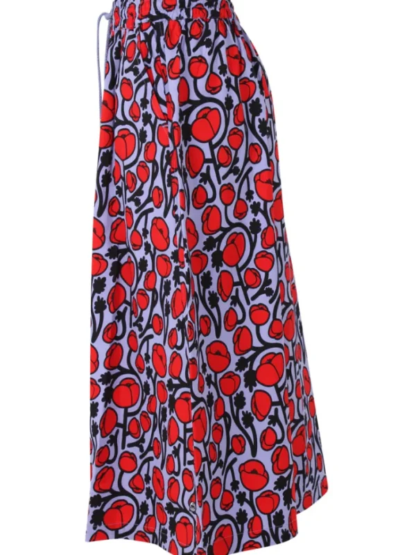 Danespresso Poplin Stretch Skirt Purple POPPY