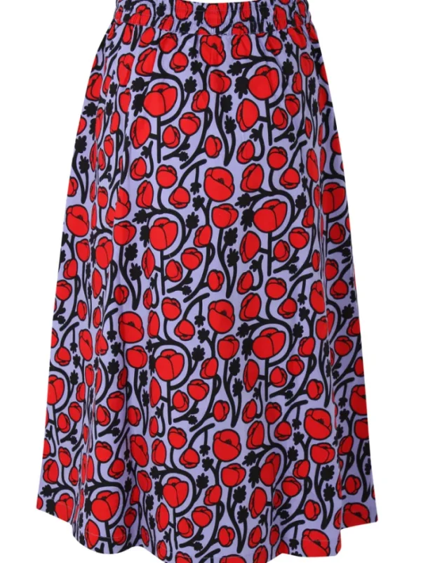Danespresso Poplin Stretch Skirt Purple POPPY